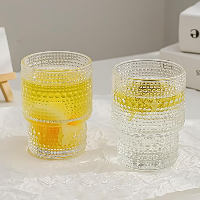 ZOOFOX Set of 8 Juice Glasses, 7 oz Heavy Base Hobnail Glassware - Image 3