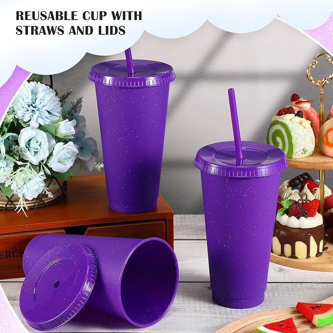 Uiifan 6 Pcs 24 oz Reusable Tumbler - Image 6