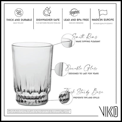 Vikko 5 Ounce Juice Glasses, Heavy Base SMALL Glassware - Image 3