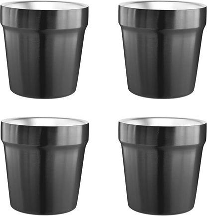 Youda Stainless Steel Double Walled Insulated Cups Stackable, 6oz Coffee by Youda