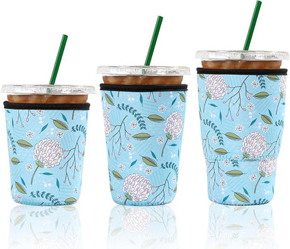 Cobetech Iced Coffee Sleeve Reusable, 3 Pack Neoprene Coffee Cup Sleeves by Unknown
