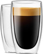 LUXU 16 Oz Double Walled Glass Coffee Mugs, Cappuccino, Hot Beverage and by LUXU