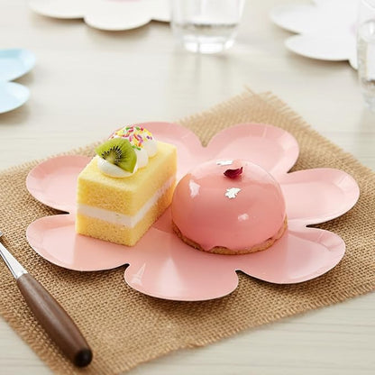 40PCS Daisy Plates Flower Paper Plates for Daisy Party Decorations 9" Daisy-Shaped Disposable Decorative Plates for Birthday Wedding Bridal Party Supplies