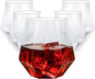 Goodluck 40 PCS 12oz Diamond Stemless Clear Plastic Wine Whiskey Glasses | by GoodLuck