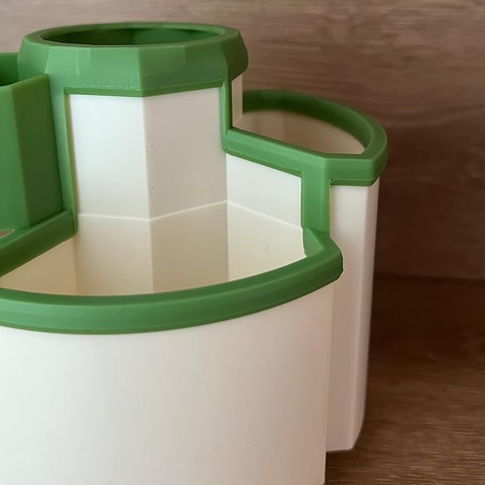 Pencil Holder for Desk Rotating Pen Organizers Green Small Desktop Organizer - Image 7