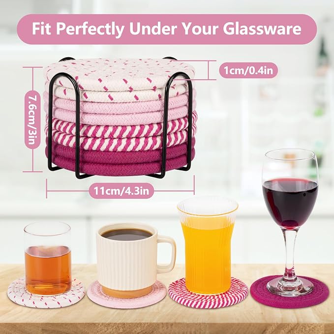 Coasters for Drinks Absorbent, Coasters Set of 4 - Image 2