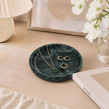 Small Natural Marble Jewelry Tray Key Plate Holder Dish Trinket Decor Catch All - Image 5