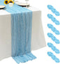 6Pack Baby Blue Cheesecloth Table Runner 17x108 inch Baby Blue Table Runner | by Seveups