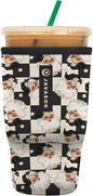 Sok It JavaSok Iced Coffee & Cold Soda Insulated Neoprene Cup Sleeve (Checkin' It Twice, Large: 30-32oz)