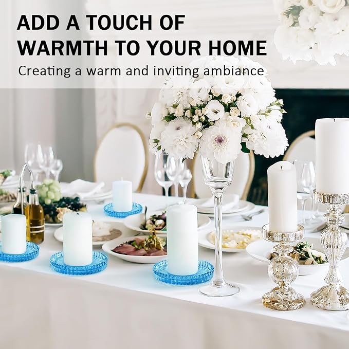 Modern Clear Glass Coasters Set of 6, Cute Coasters Table Mats - Image 7