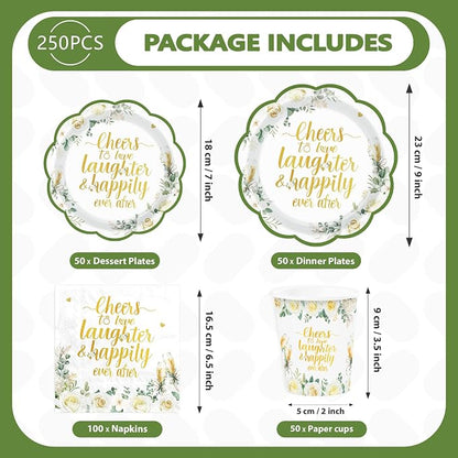 250Pcs Eucalyptus Leaves Bridal Shower Party Supplies Serves 50 | Sage Green - Image 3