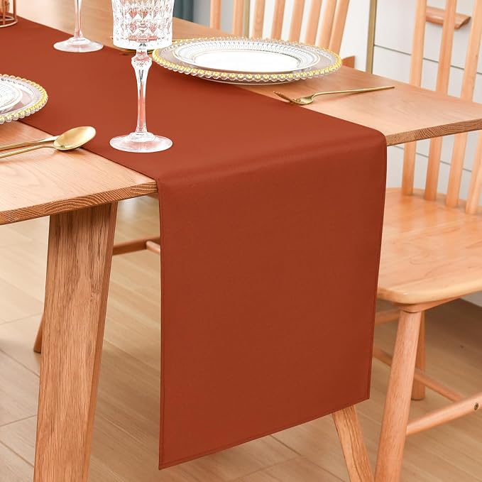 Wolkemer Farmhouse Rust Table Runner Dining Table Runners 48 Inches Long | by Wolkemer