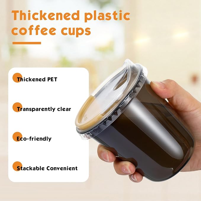 Baderke 50 Pcs Round Bottom Plastic Cups - Image 4