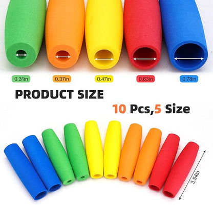 Foam Grip Tubing, Foam Tubes Grip Aid for Utensils, Adaptive Utensil Cutlery Padding Grip Handle for Disabled, Elderly, Arthritic and Handicapped (Arc Shaped)