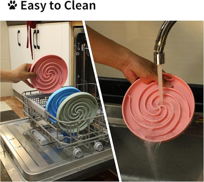 Bifeaw Slow Feeder Dog Bowls, Dishwasher Microwave Safe Silicone Puppy Puzzle - Image 7