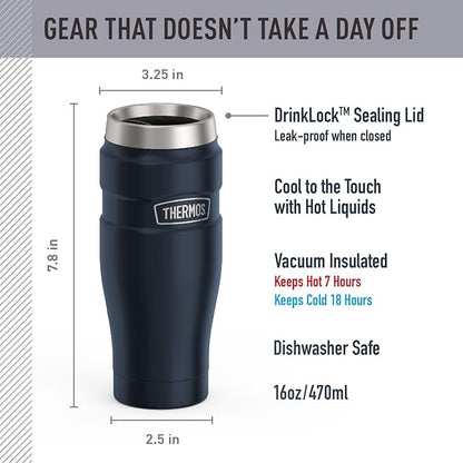 THERMOS Stainless King Stainless Steel Tumbler, Midnight Blue | - Image 2