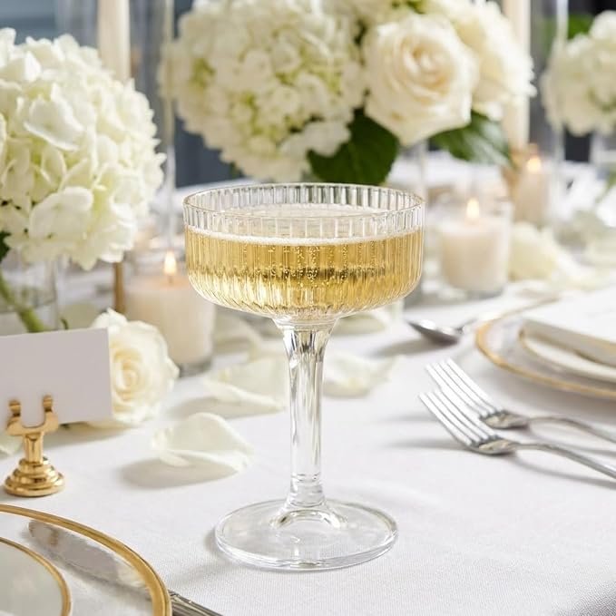 Khen Acrylic Champagne Tower | Set of 20 | 7 oz Stackable Unbreakable Coupe - Image 8