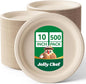 Compostable Heavy Duty Plates   Eco-Friendly Disposable Paper by JOLLYCHEF