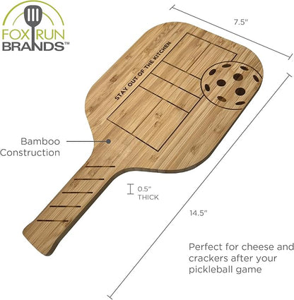 Fox Run Pickleball Paddle Charcuterie Boards, 14.5" x 7.5" - Image 7