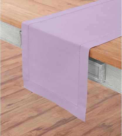 Solino Home Cotton Linen Dining Table Runner Lavender Woven, 14 x 120 in | - Image 2