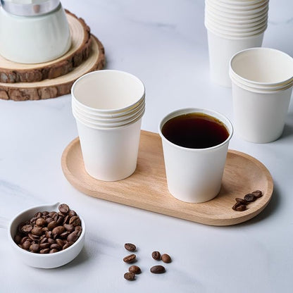 LITOPAK 300 Count 6 oz Paper Cups, Disposable White Paper Coffee Cups | Bulk - Image 3