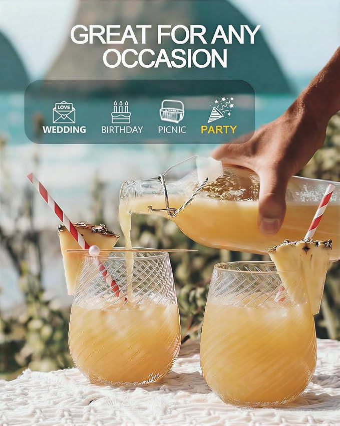 40 Pack Plastic Wine Cocktail Whiskey Champagne Glasses, Disposable Cups | 12 - Image 2
