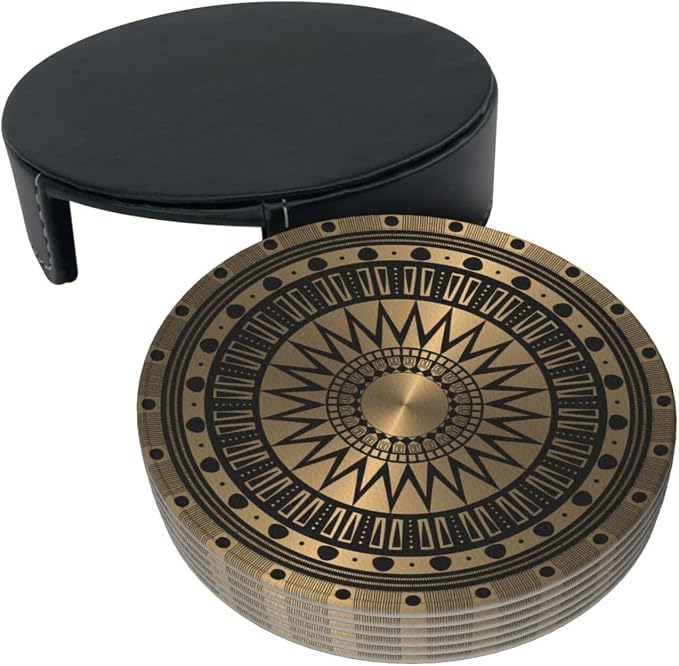 Drink Coasters with Holder Stand Set of 6 - Image 9