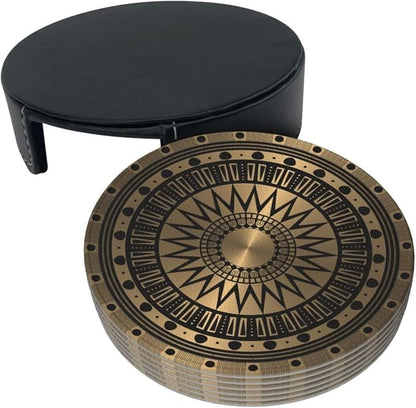 Drink Coasters with Holder Stand Set of 6 - Image 9