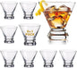 Mfacoy Martini Glasses Set of 9, Crystal Cocktail Glasses 8 Ounces, Hand Blown by Mfacoyisalifestylebrand