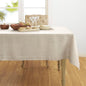 Solino Home Linen Tablecloth 60 x 132 Inch - 100% Pure Linen Light Natural Table Cloth for Rectangular Tables - Athena, Machine Washable Cloth Tablecloth for Spring, Easter