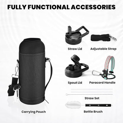 RAYMYLO Insulated Water Bottle 40 oz, Triple Wall Vacuum Stainless Steel | - Image 7