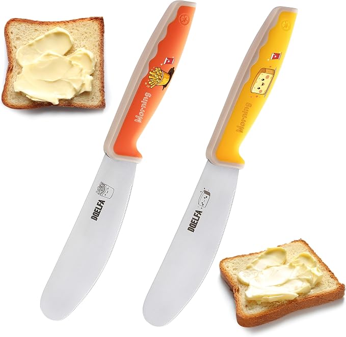 2PCS Butter Spreader Knives, Round Tip and Wide Blade by Unknown