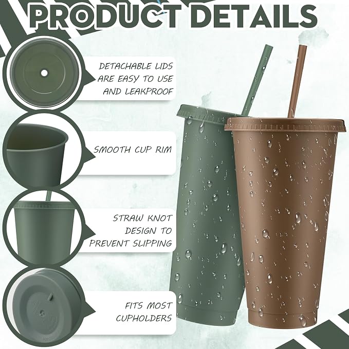 Skylety 24 Pcs Woodland Plastic Cups - Image 3
