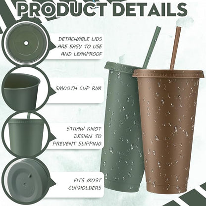 Skylety 24 Pcs Woodland Plastic Cups - Image 3