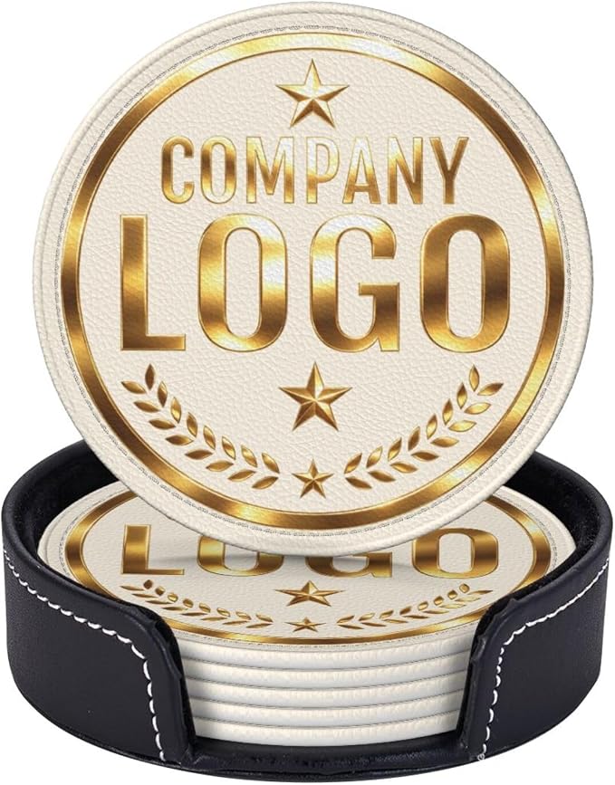 Custom Coaster with Logo by Handmade