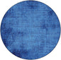 Small Round Tablecloth, Navy Blue Deco Washable Polyester Table Cloth for, Faded Burlap Texture Old Fashioned Grunge, Fit Round Tables 44inch Diameter, for Xmas/Parties/Home, Royal Blue