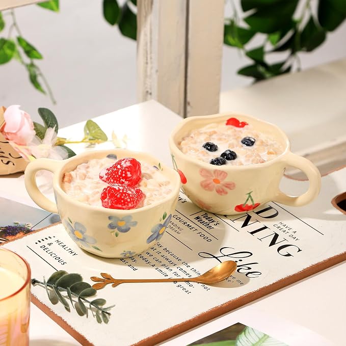 VanEnjoy Ceramic Cup, Cute Coffee Mug, Strawberry Mug, Aesthetic Coffee Mug - Image 6