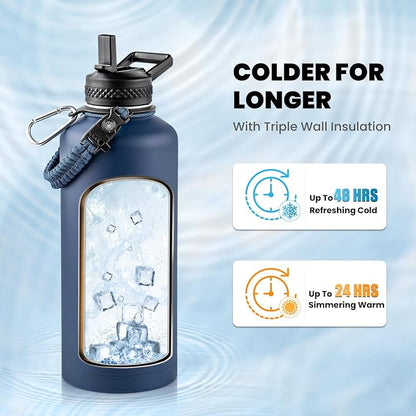 RAYMYLO Insulated Water Bottle 87 oz, Triple Wall Vacuum Stainless Steel | - Image 2