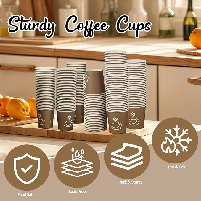GGOLDMER 4 oz Paper Coffee Cups - Image 3