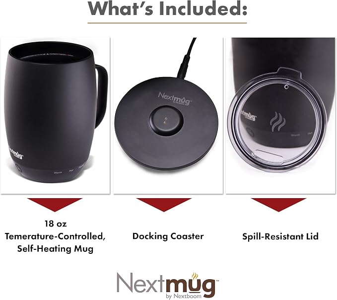 Nextmug Plus - Temperature-Controlled, Self-Heating Coffee Mug | – No App - Image 4