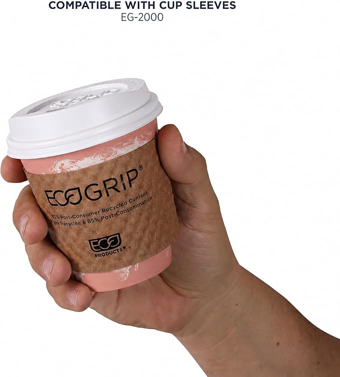 ECO PRODUCTS Compostable Disposable World Art 10oz Coffee Cups, Case of 1000 - Image 9