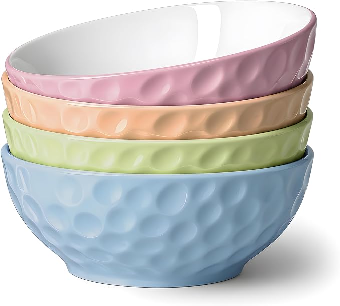 HOMBENE Ceramic Serving Bowls, 6.3 Inch, Oven & Microwave Safe, 25.7 oz Capacity by HOMBENE