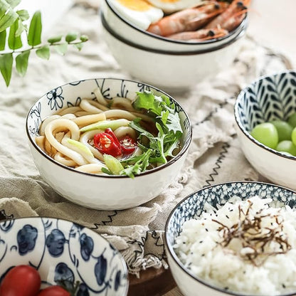 Japanese Style Ceramic Rice Bowls, 10 Ounces Small Salad, Ice Cream Snack Dip - Image 4
