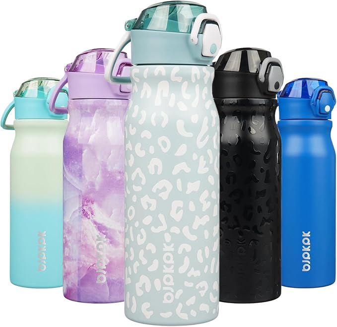 BJPKPK 25 oz Insulated Water Bottle, Stainless Steel Flask | Leak Proof Locking by BJPKPK