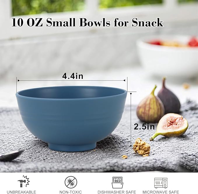 wheat straw dessert bowls 10oz set of 8 - Image 2