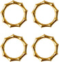 Shining Gold Bamboo Napkin Rings Set of 4 by Jolitee