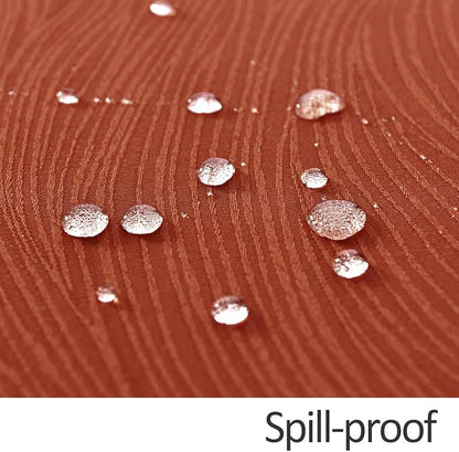 maxmill Jacquard Tablecloth Swirl Design Spillproof Wrinkle Free Heavy Weight Soft Table Cloth Halloween Decorative Fabric Table Cover for Fall Harvest Thanksgiving Dinner, Oblong 60 x 120 Inch Rust