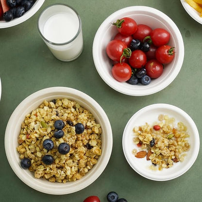 JINVOGREEN 200 Count 8 oz Paper Bowls, Small Disposable Compostable Bowls - Image 8