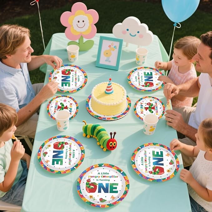 Grencian 200Pcs Caterpillar 1st Birthday Party Decorations, Serve 50 | A Hungry - Image 8