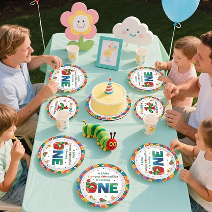 Grencian 200Pcs Caterpillar 1st Birthday Party Decorations, Serve 50 | A Hungry - Image 8
